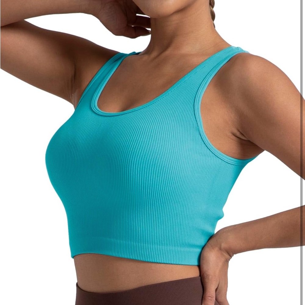 Garage Blue Ribbed Tank Top - Picture 5 of 5